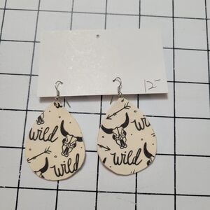 Handmade Leather Wild Cowgirl Earrings